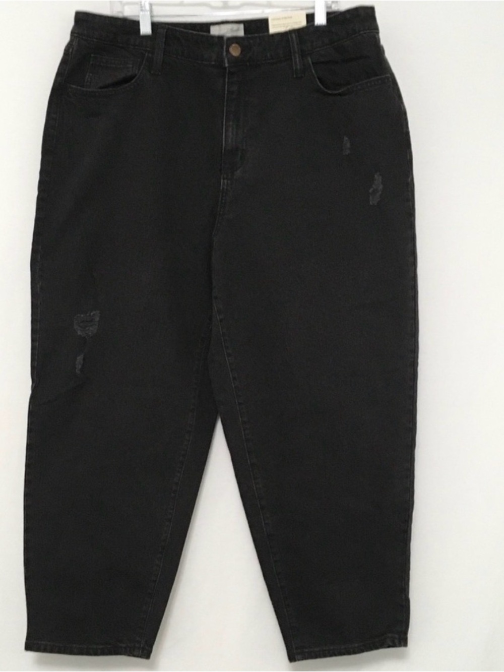 Universal Thread Black 16W Black Balloon Vintage Stretch High Rise Tapered Jeans